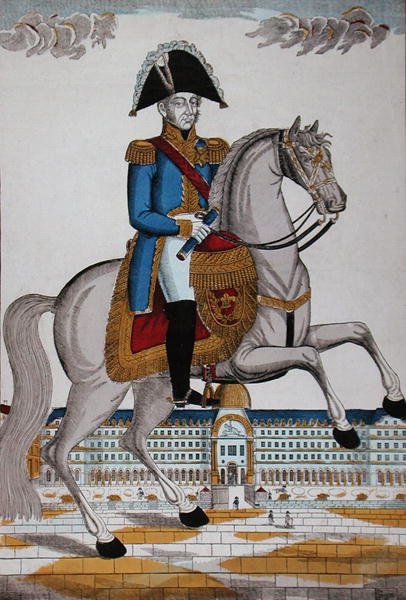 Marskal af Frankrig i paradekostume (farve litho) af French School