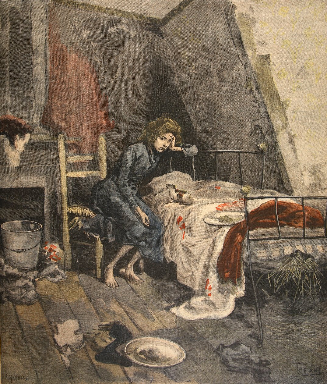 Barnets martyrium: en ung Guyon, illustration fra Le Petit Journal: Supplement illustre, 4. september 1898 af French School