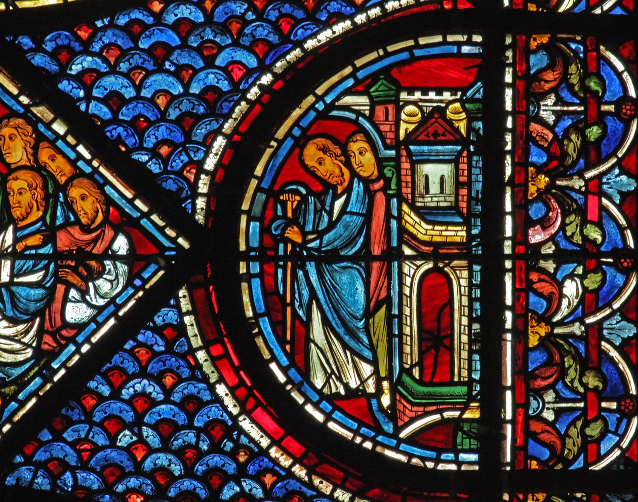 Mary Magdalene vindue: Biskop Maximin - bror til Mary Magdalene (w46) af French School