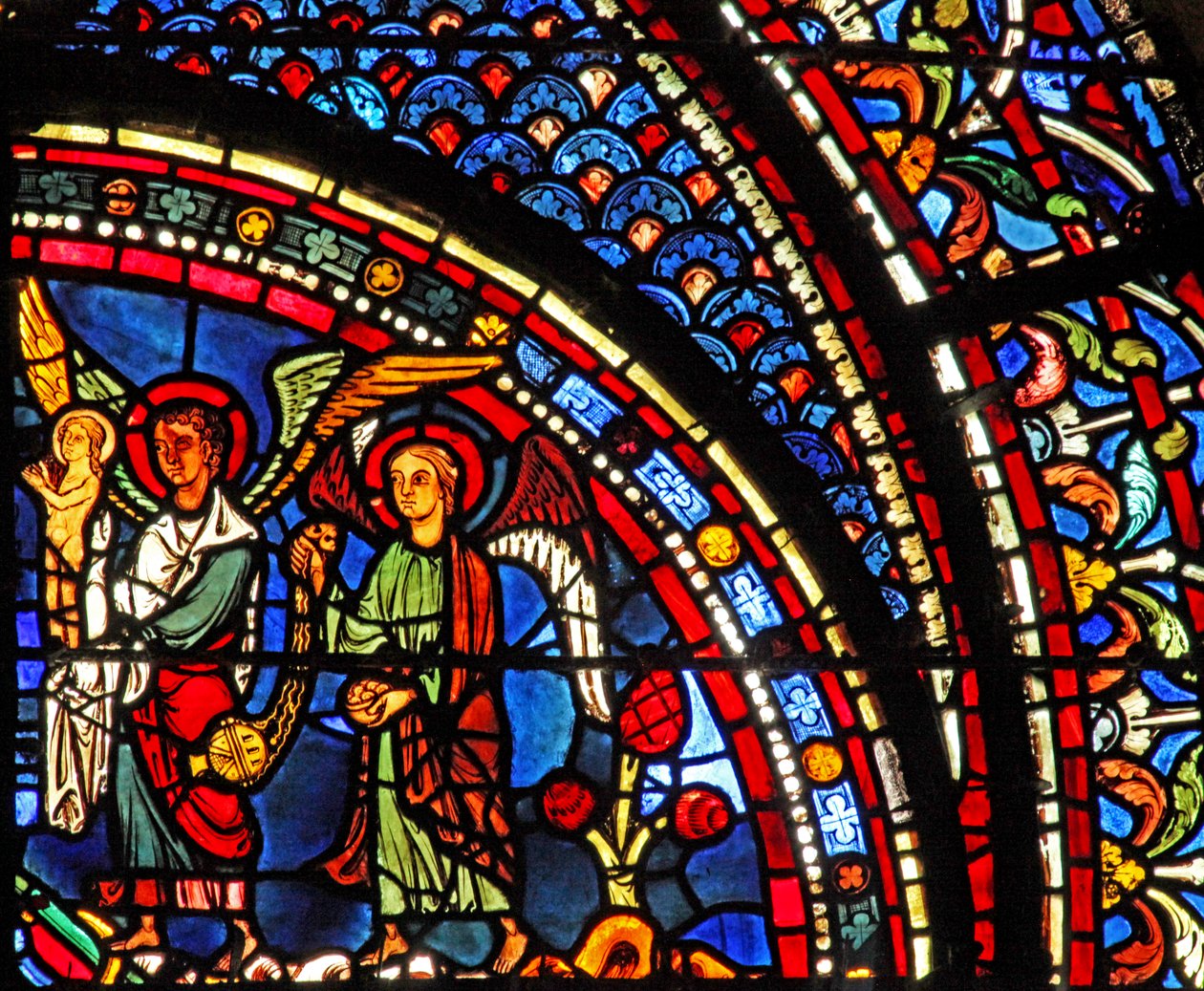 Mary Magdalene-vindue: Maria Magdalenes sjæl er velsignet (w46) af French School