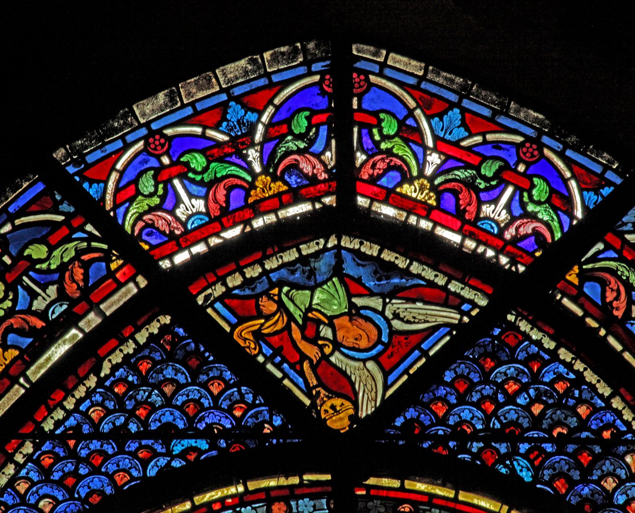 Maria Magdalene vindue: en engel (w46) af French School