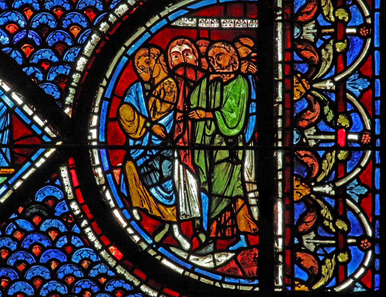 Mary Magdalene-vinduet: mennesker, der overværer Lazarus
