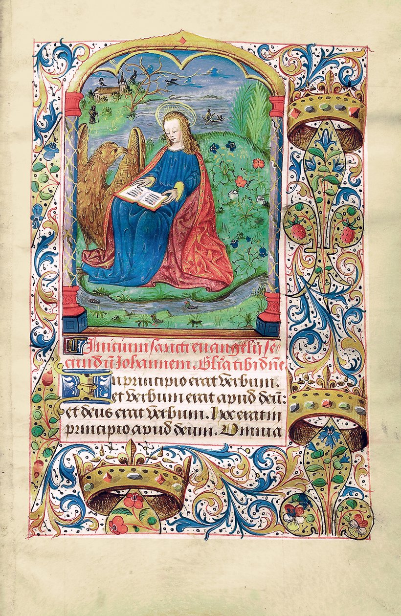 Mary Magdelene in the Wilderness, illustration fra "TimeBook, Use of Langres", ca. 1500 af French School