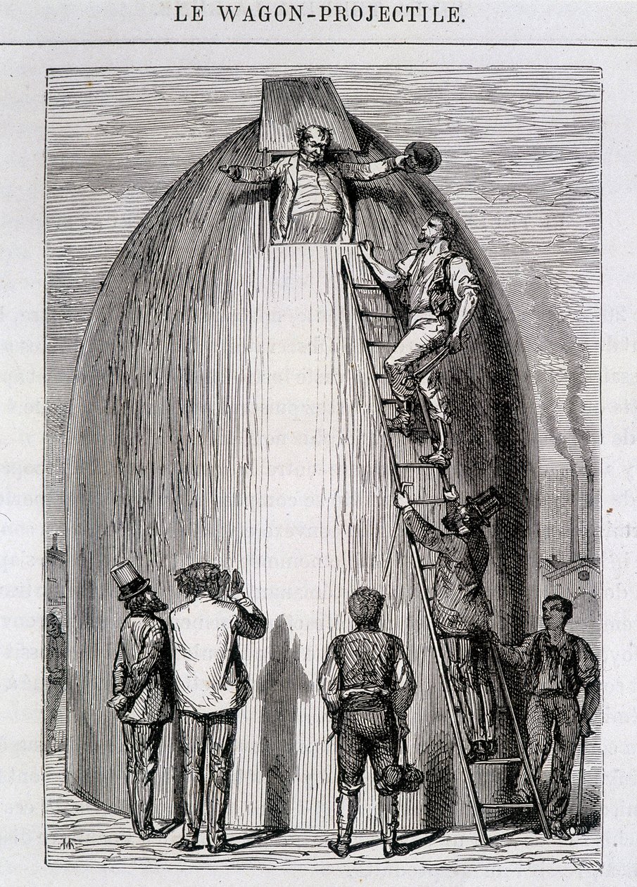 Maston havde fedet - i Fra jorden til månen af ​​Jules Verne af French School