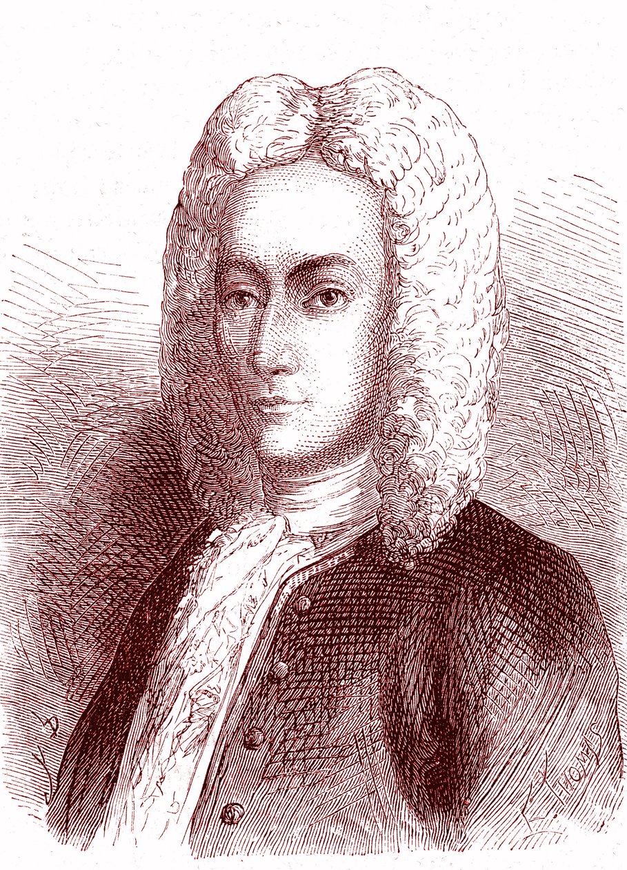 Mathieu DUTILH, fransk fysiker gjorde i 1715 (elektricitet, lynafleder). af French School