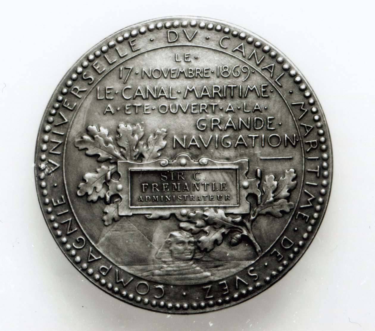 Medalje til minde om åbningen af Suez-kanalen den 17. november 1869 (metal) af French School