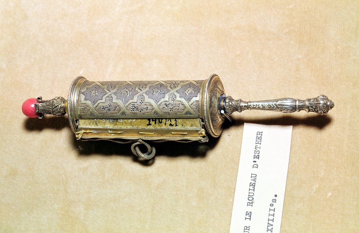 Megillah etui, fra Alsace (sølv) af French School