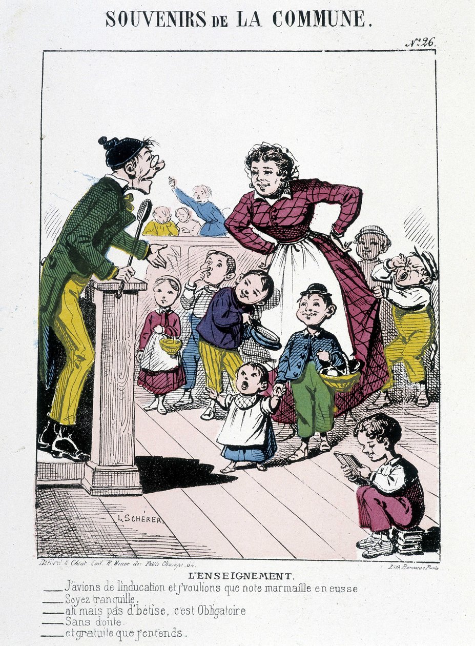 Kommunens erindringer: undervisning, slutningen af 1800-tallet B.H.V. P. af French School