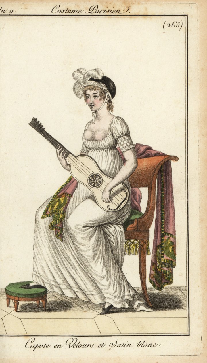Merveilleuse spiller guitar af French School