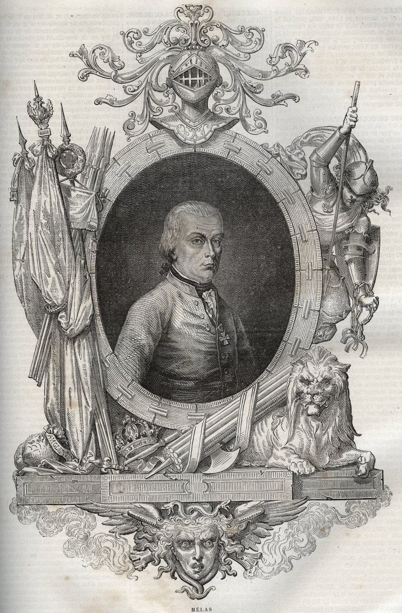 Michael Friedrich Benedikt baron von MELAS (1729-1806), feltmarskal - - New National Encyclopedia af Maurice La Charest - 1870 - af French School