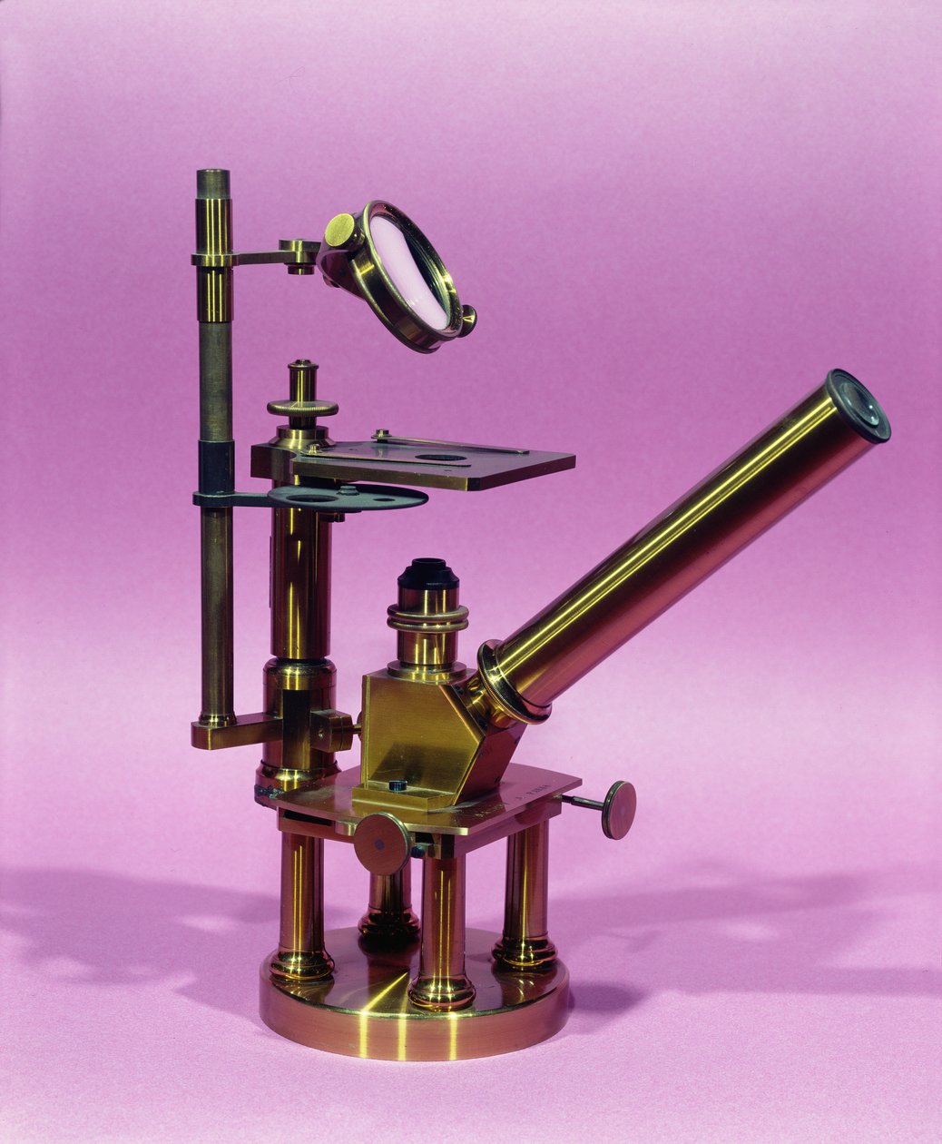 Mikroskop tilhørende Louis Pasteur (1811-95) (metal) af French School