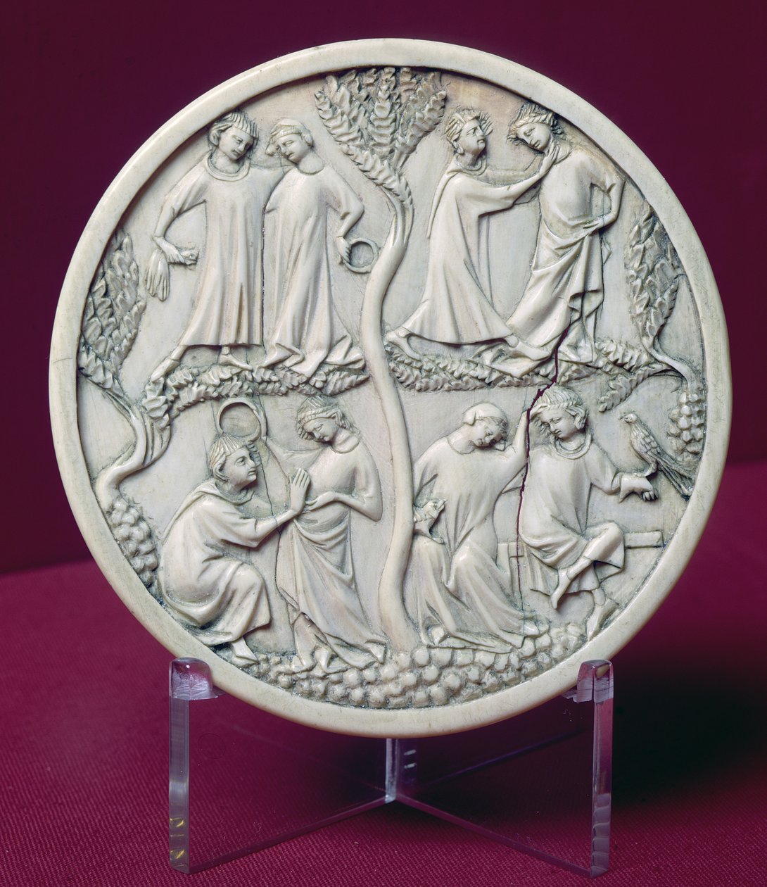 Spejlkasse, der forestiller høviske scener, ca. 1320-30 (se også 170247) af French School