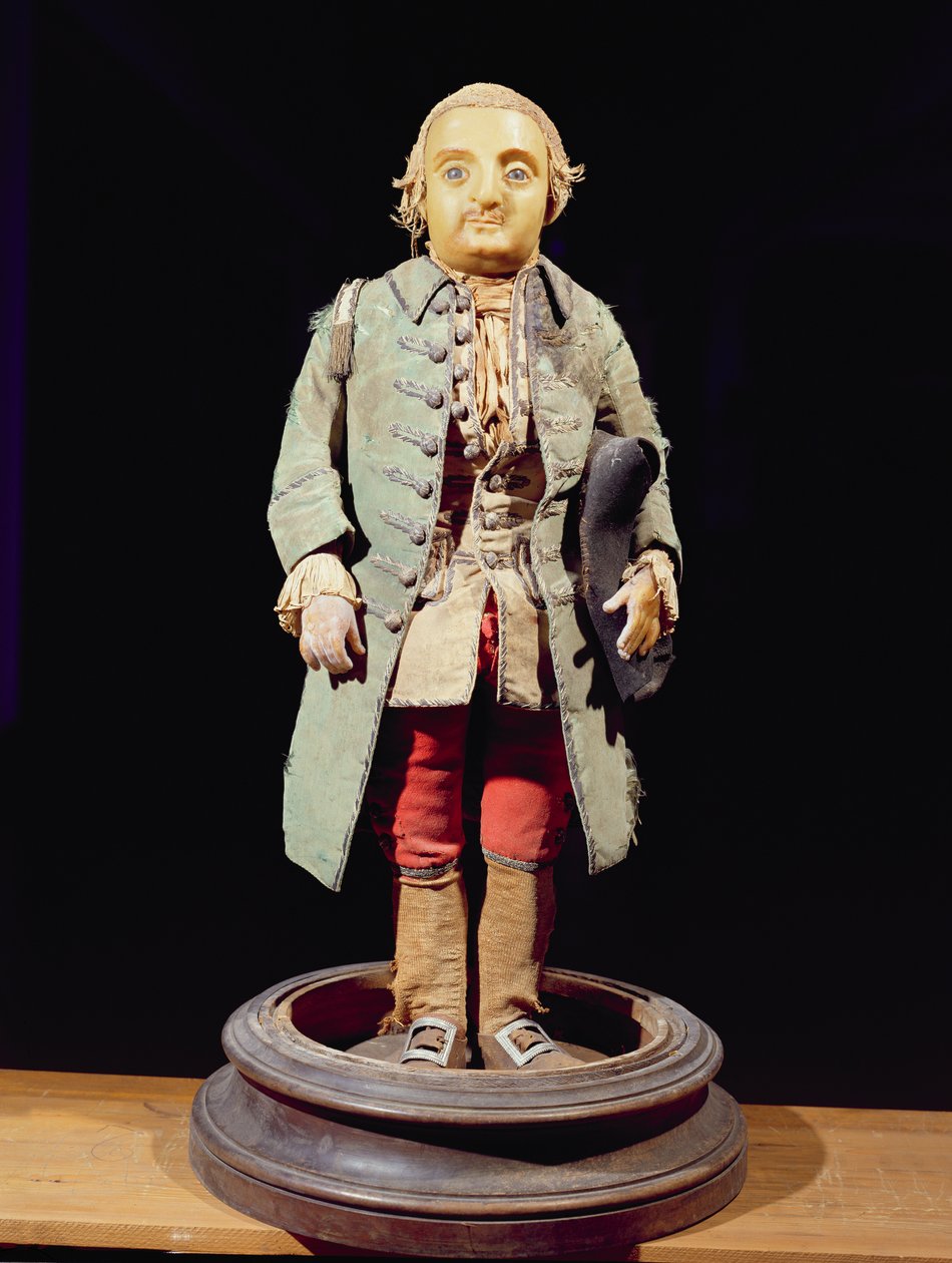 Model af Nicolas Fery (Bebe) (1741-64) dværg af kong Stanislas Lesczinski (1677-1766) af Polen (voks) af French School