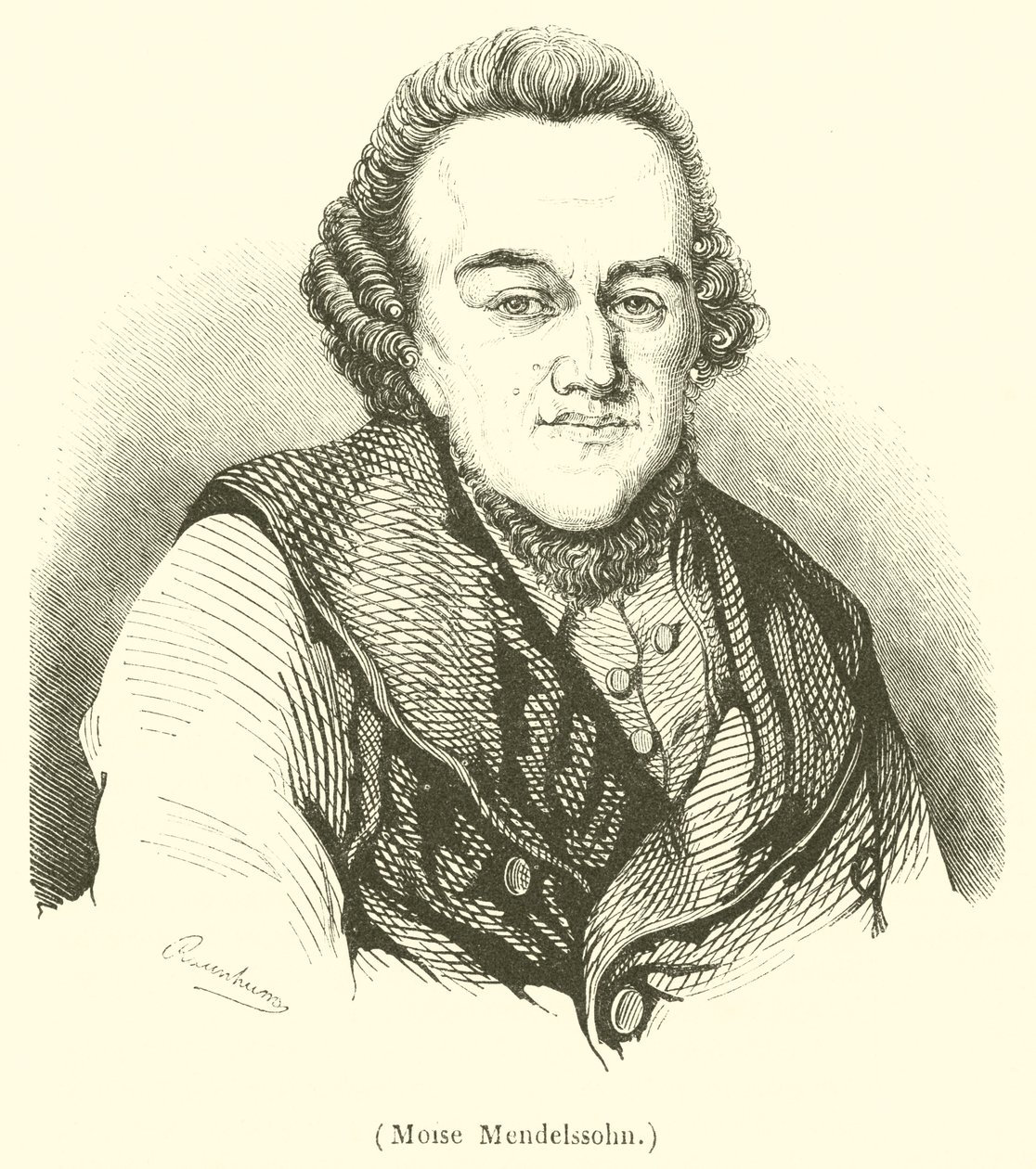 Moise Mendelssohn (kobberstik) af French School