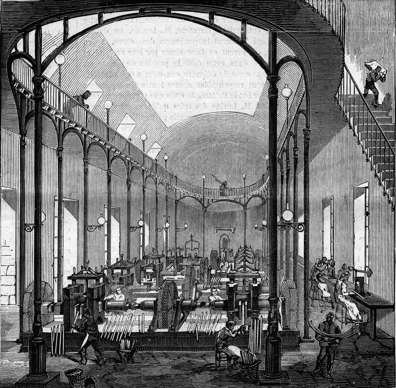 At tjene penge: rulle og skære. Indgravering i "" Le Monde Illustré"" nr. 145 af 21. januar 1860. af French School
