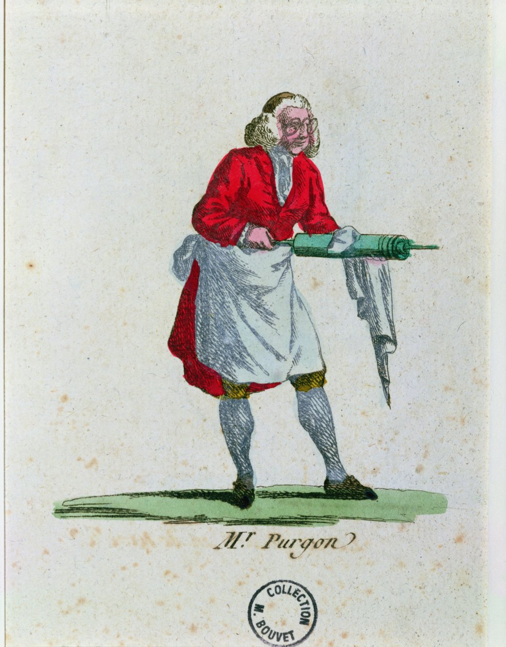 Monsieur Purgon, fra Le Malade Imaginaire af Moliere (1622-73) af French School