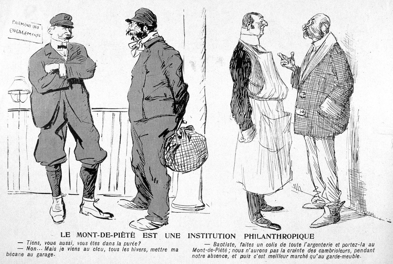 Mont-de-Piété er en filantropisk institution - i "The Butter Plate"" af 03/06/1905 af French School