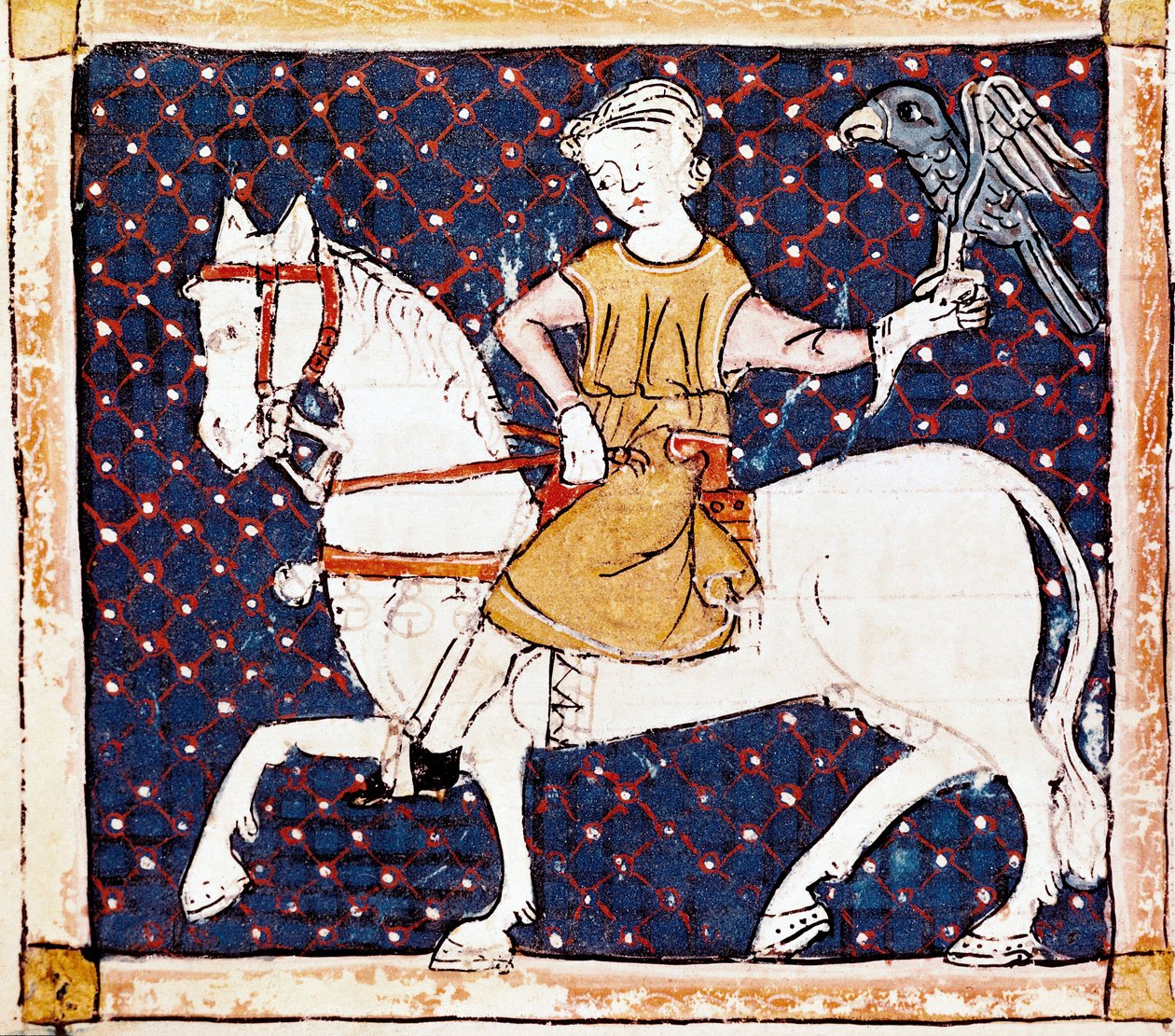 April måned: Falconer af French School