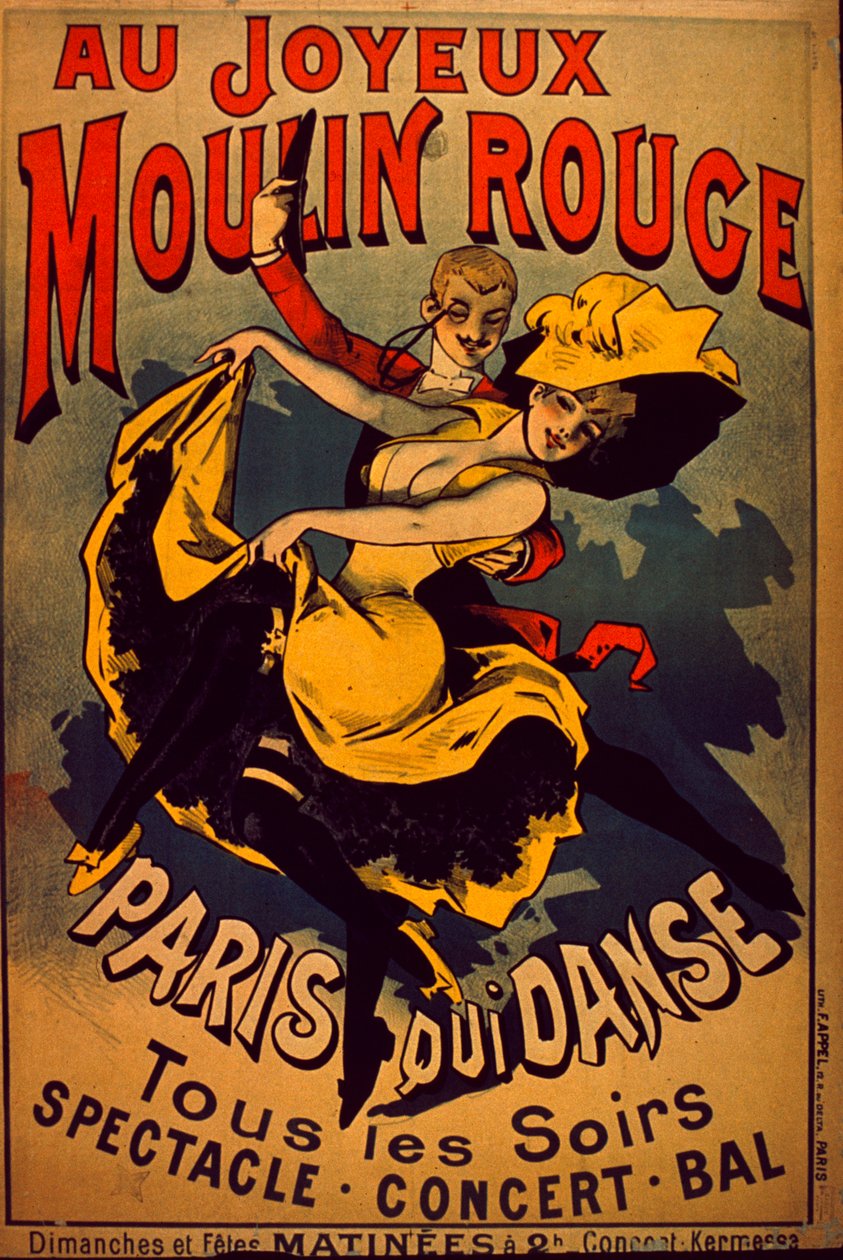 Moulin Rouge, 1890-99dani af French School