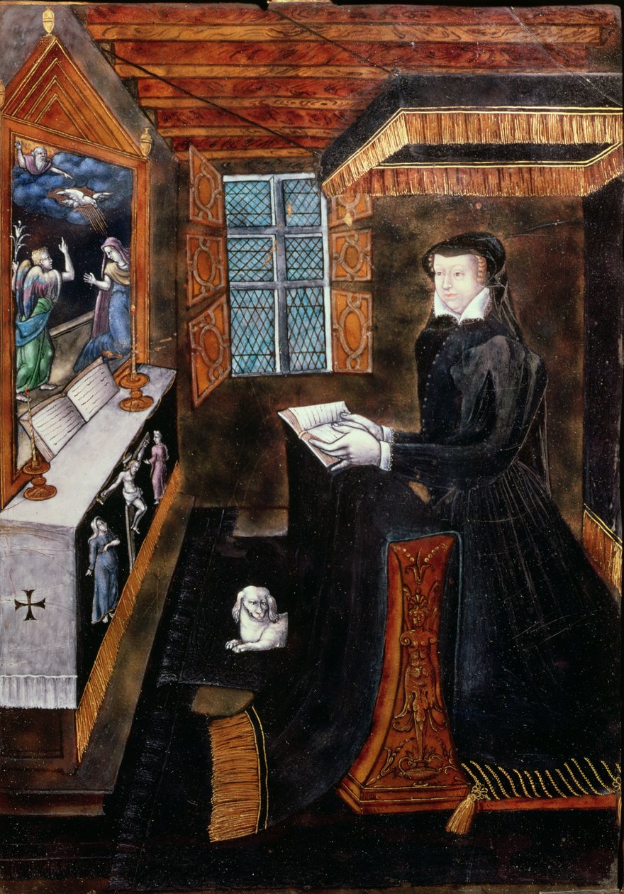 Sørgeskab med scener af Kristi liv og attributter af Henri II (1519-59) og Catherine de Medici (1519-89) (emalje og træ) (detaljer fra 154768) af French School