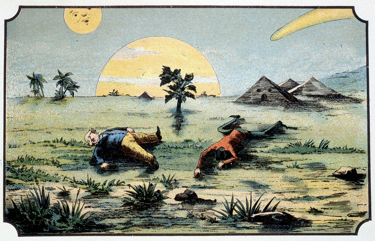 Mr. Baboulifiche og Papavoine falder tilbage på jorden - i "" Journey in the Moon"" af French School