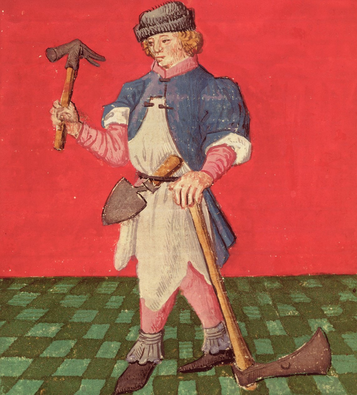 Ms.3066 fol.42 v Smeden, fra Le Livre des Echecs Moralises af Jacques de Cessoles af French School