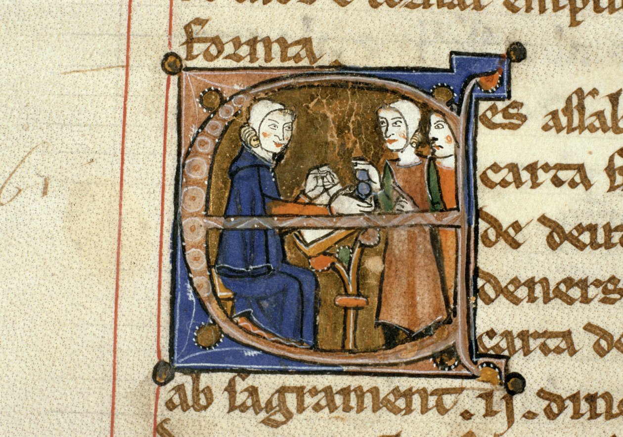 Ms.41 f.82v Betalende skat, fra Livre Juratiore dAgen af French School