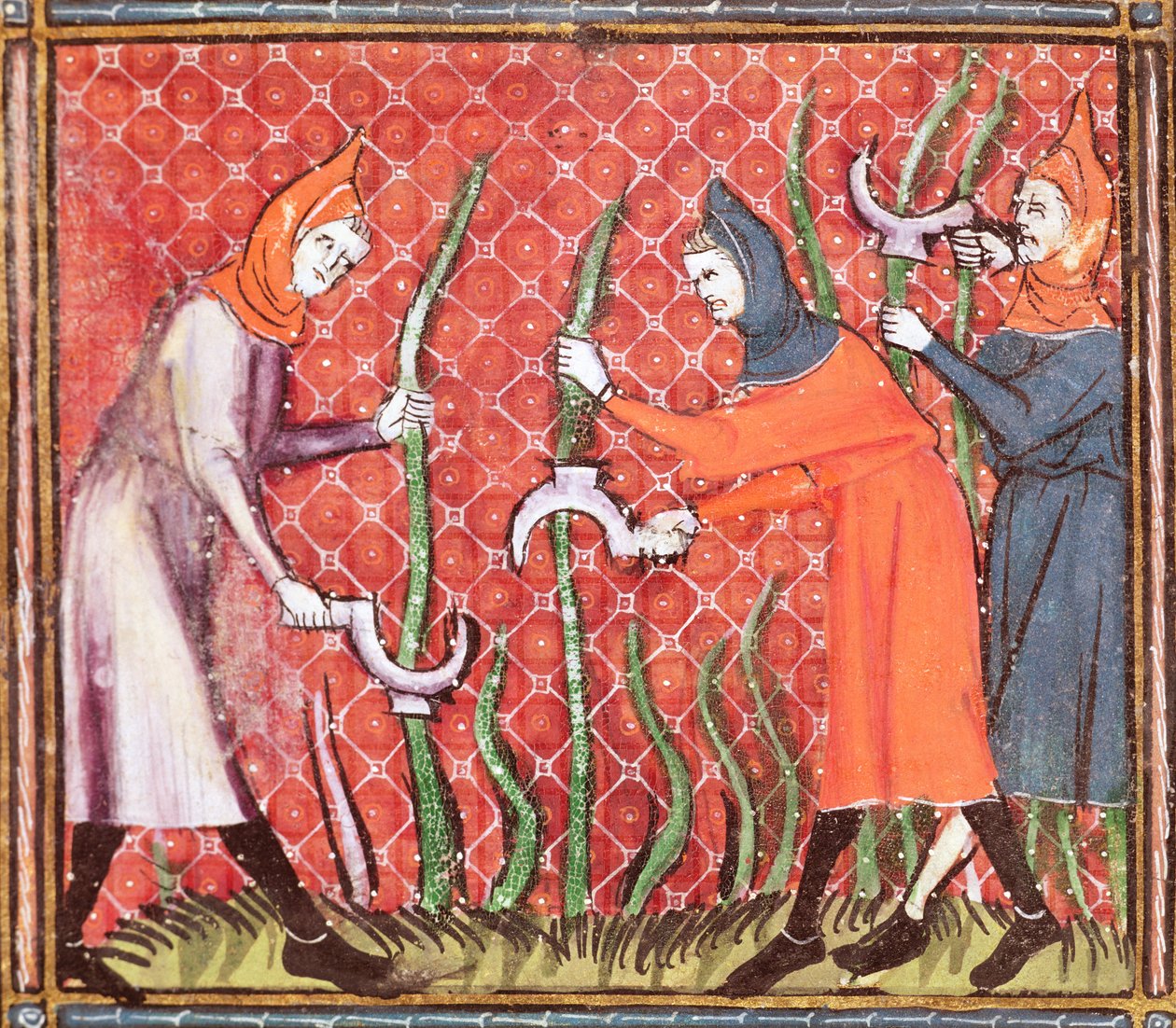 Ms 1044 f.120 Cutting Trees, fra Ovide Moralise skrevet af Chretien Legouais af French School
