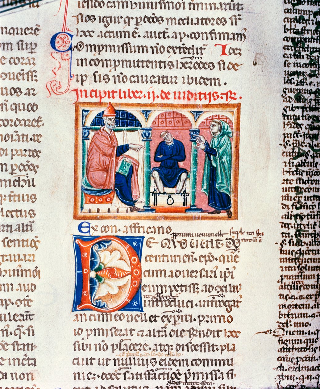 Ms 150 f.61v A Judgement, from the Decrets de St. Gregoire IX af French School
