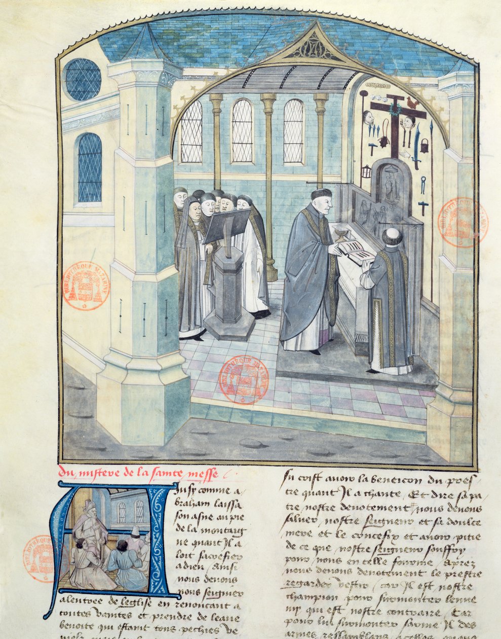 Ms 1560 The Mystery of the Holy Mess, fra Fleur des Histoires af French School