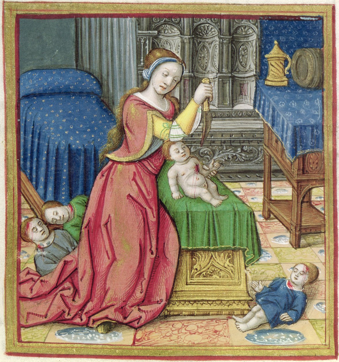 Ms 17 Athaliah (d.837 f.Kr.) fra Lives of Famous Women, ca. 1505 af French School