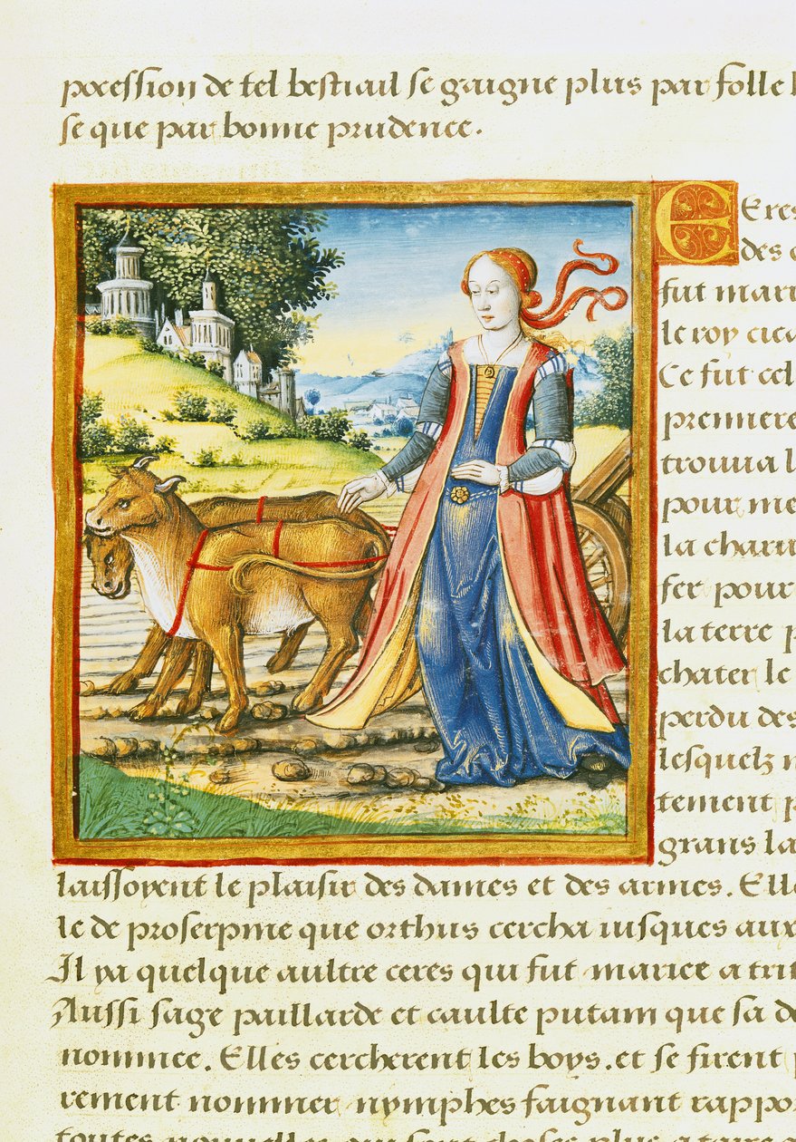 Ms 17 Ceres, fra Lives of Famous Women, c.1505 af French School
