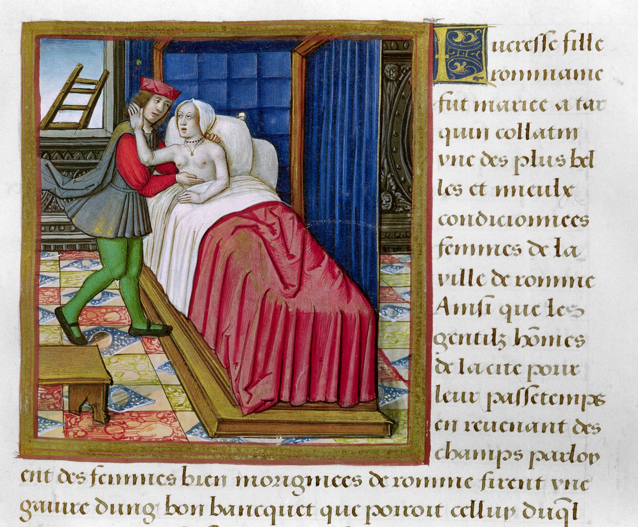 Ms 17 Lucretia, fra Lives of Famous Women, c.1505 af French School