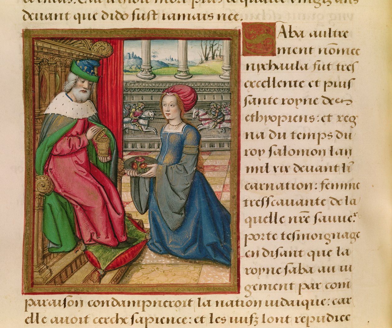 Ms 17 The Queen of Sheba, fra Lives of Famous Women, c.1505 af French School