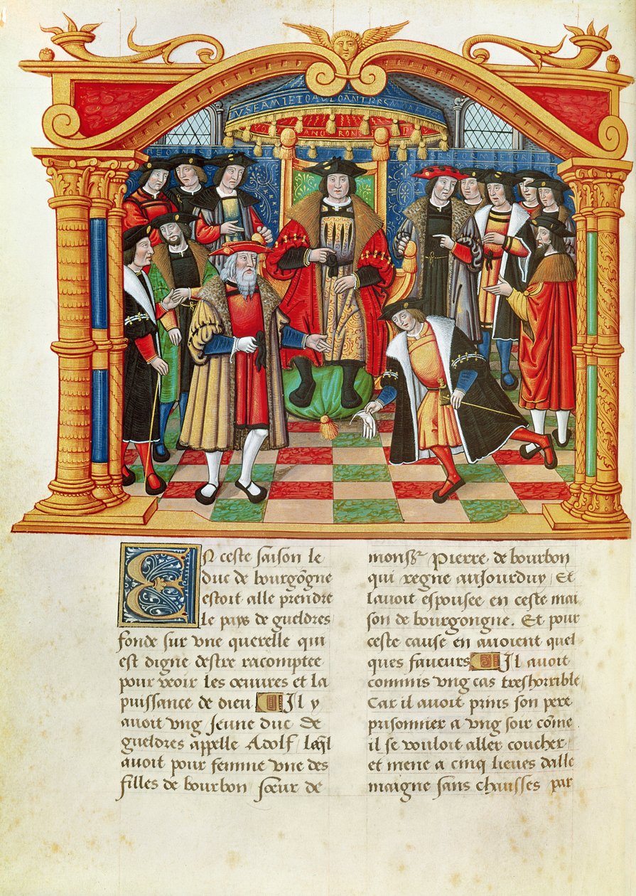 Ms 18 fol.99v Adolphe de Gueldres, fra Philippe of Commines