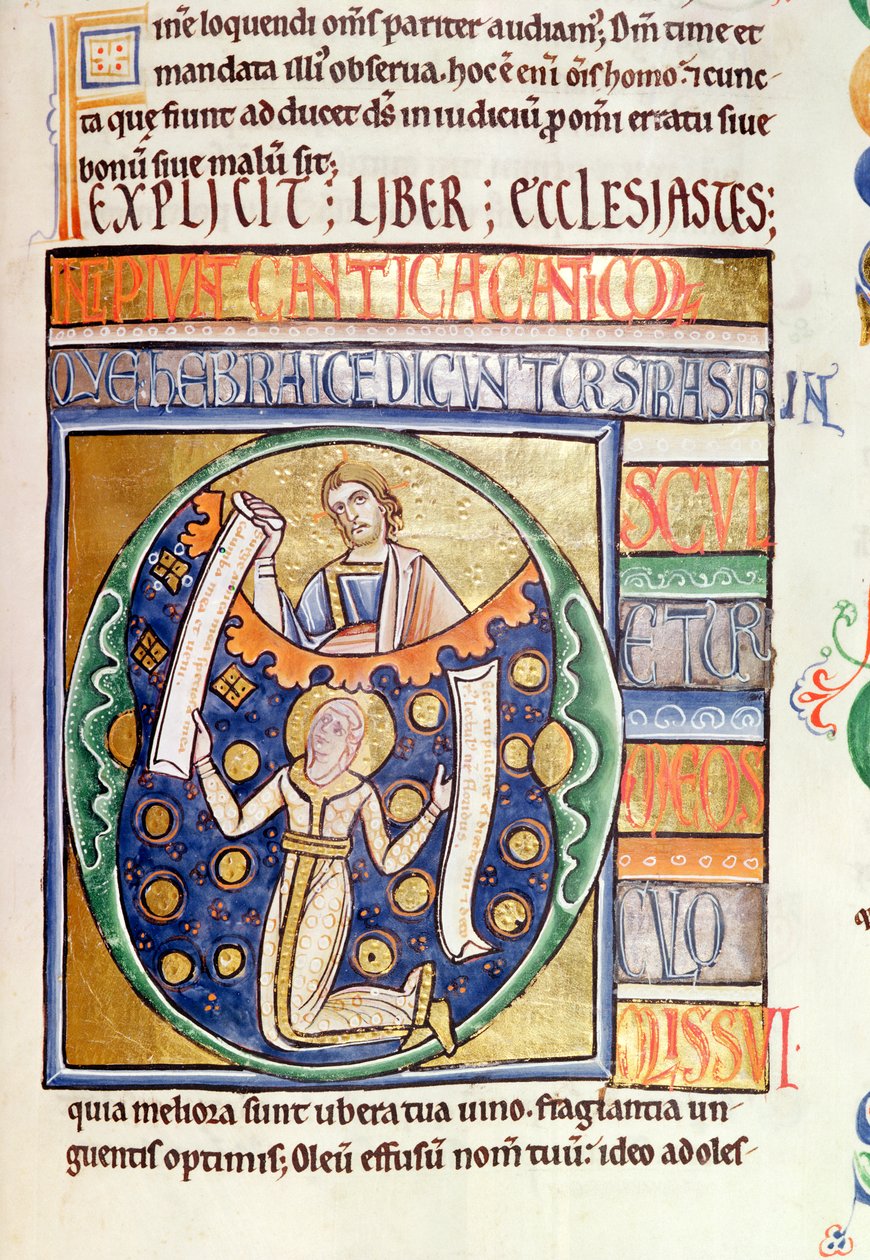 Ms 1 fol.235 Prædikerens Bog, fra Souvigny-bibelen af French School