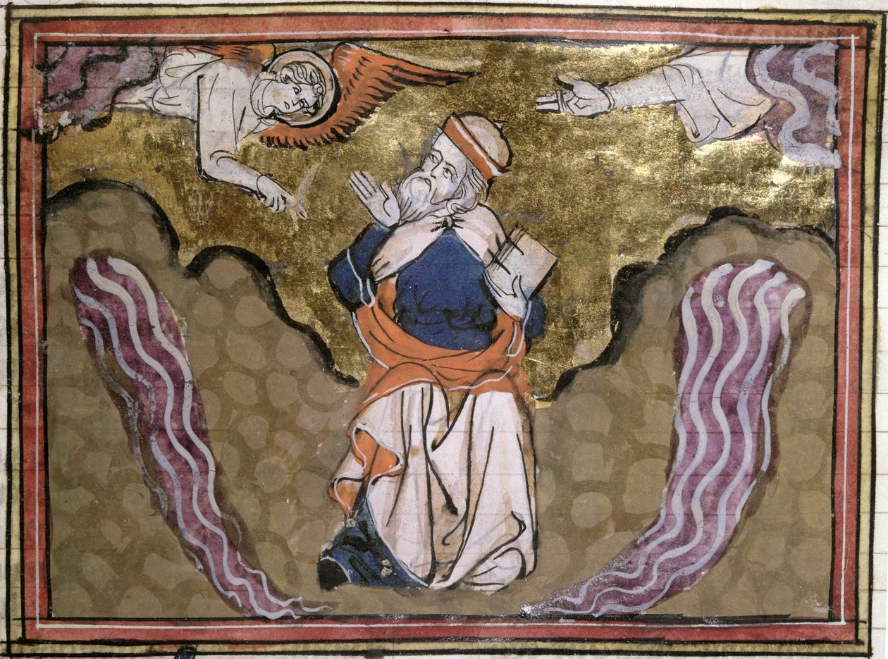 Ms 21 Profeten Ezekiel, miniature fra en bibelhistorie af French School