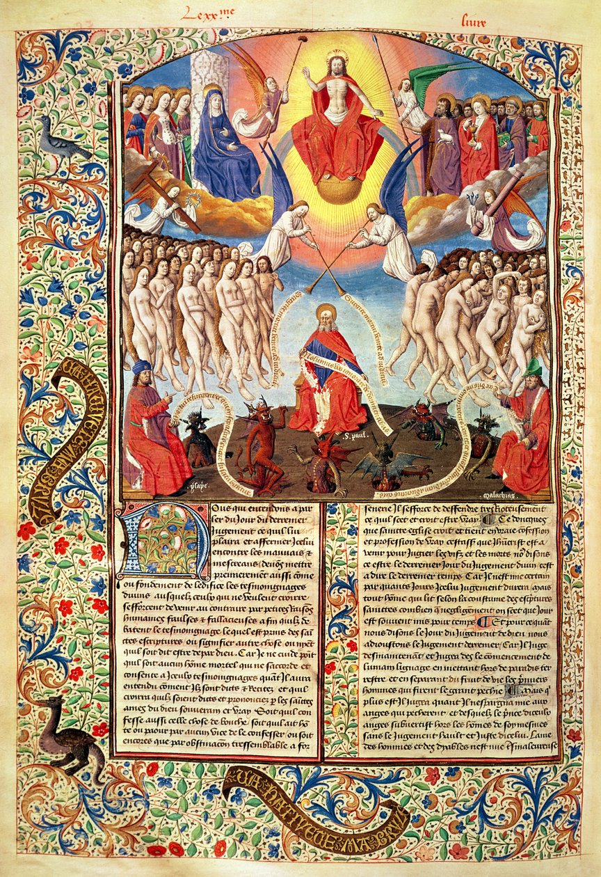 Ms 246 fol.371v The Last Judgement, fra De Civitate Dei af St. Augustine of Hippo (354-430) af French School