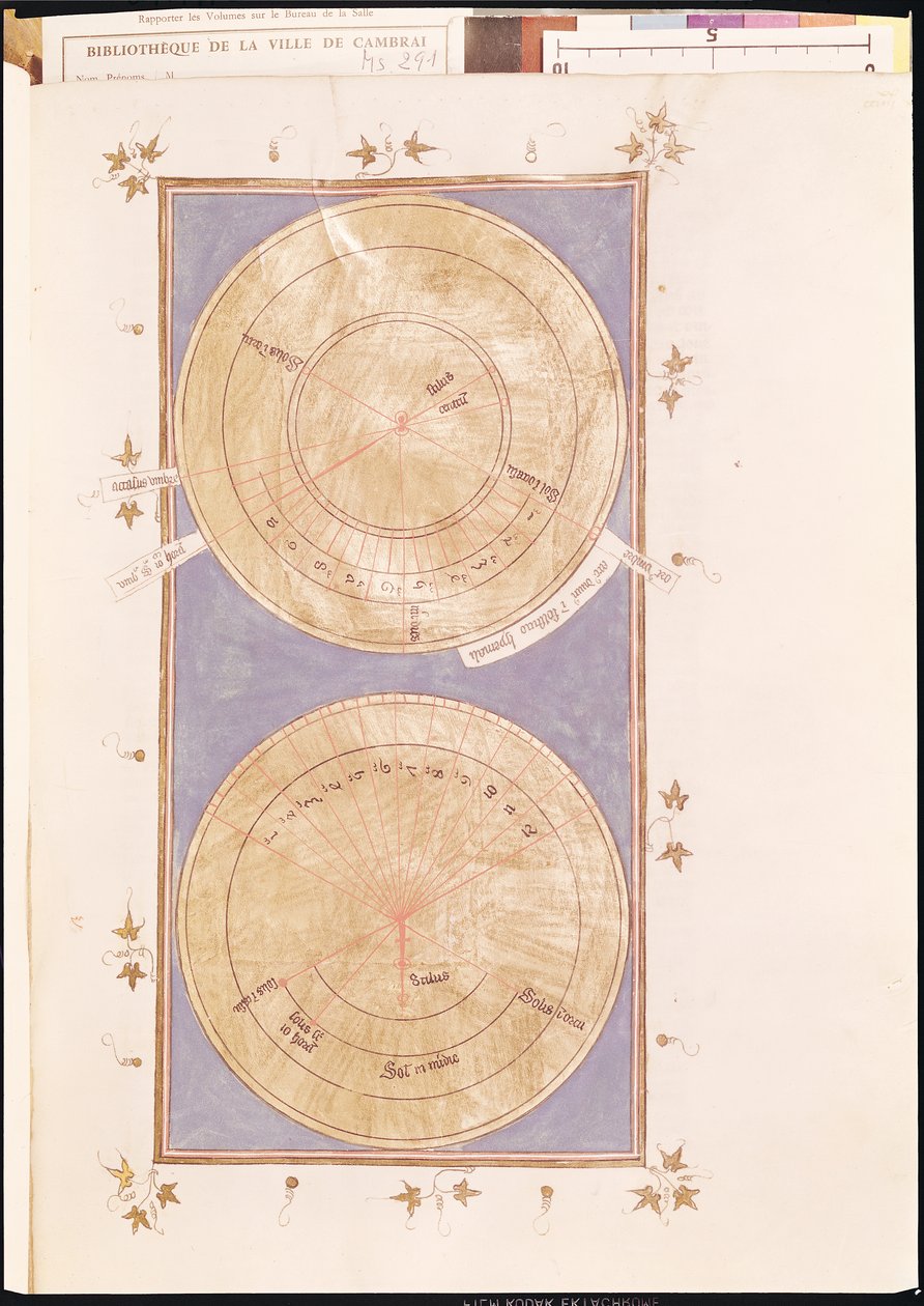 Ms 291 Tome 2 fol.297r Solur af Ezekias mirakel, fra 