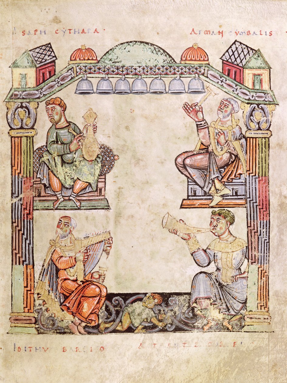 Fru 2 fol.11 (6) Fire musikere, fra en timebog af French School