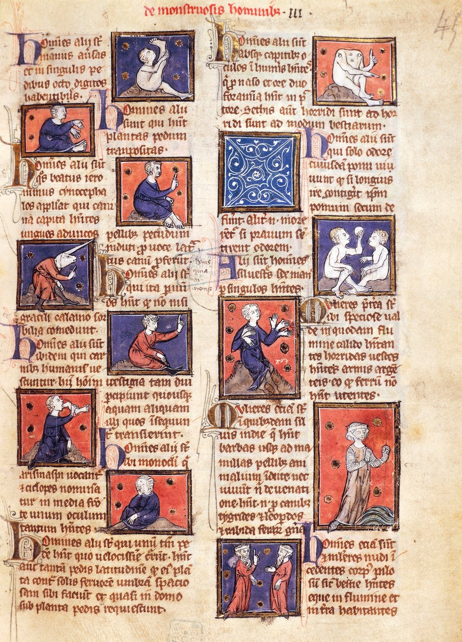 Ms 320 Fol.45r Monsters, fra 