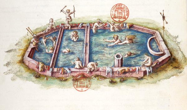 Ms 3243 The Baths of Nerys at Neris-les-Bains, illustration fra 
