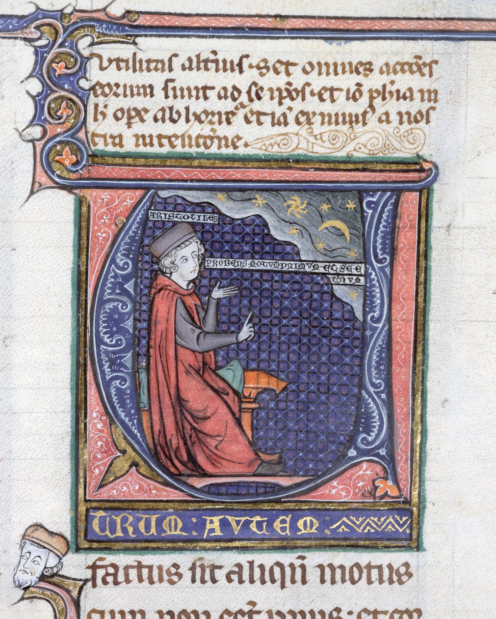 Ms 3469 Illumination from the Physics af Aristoteles (384-322 f.Kr.) af French School