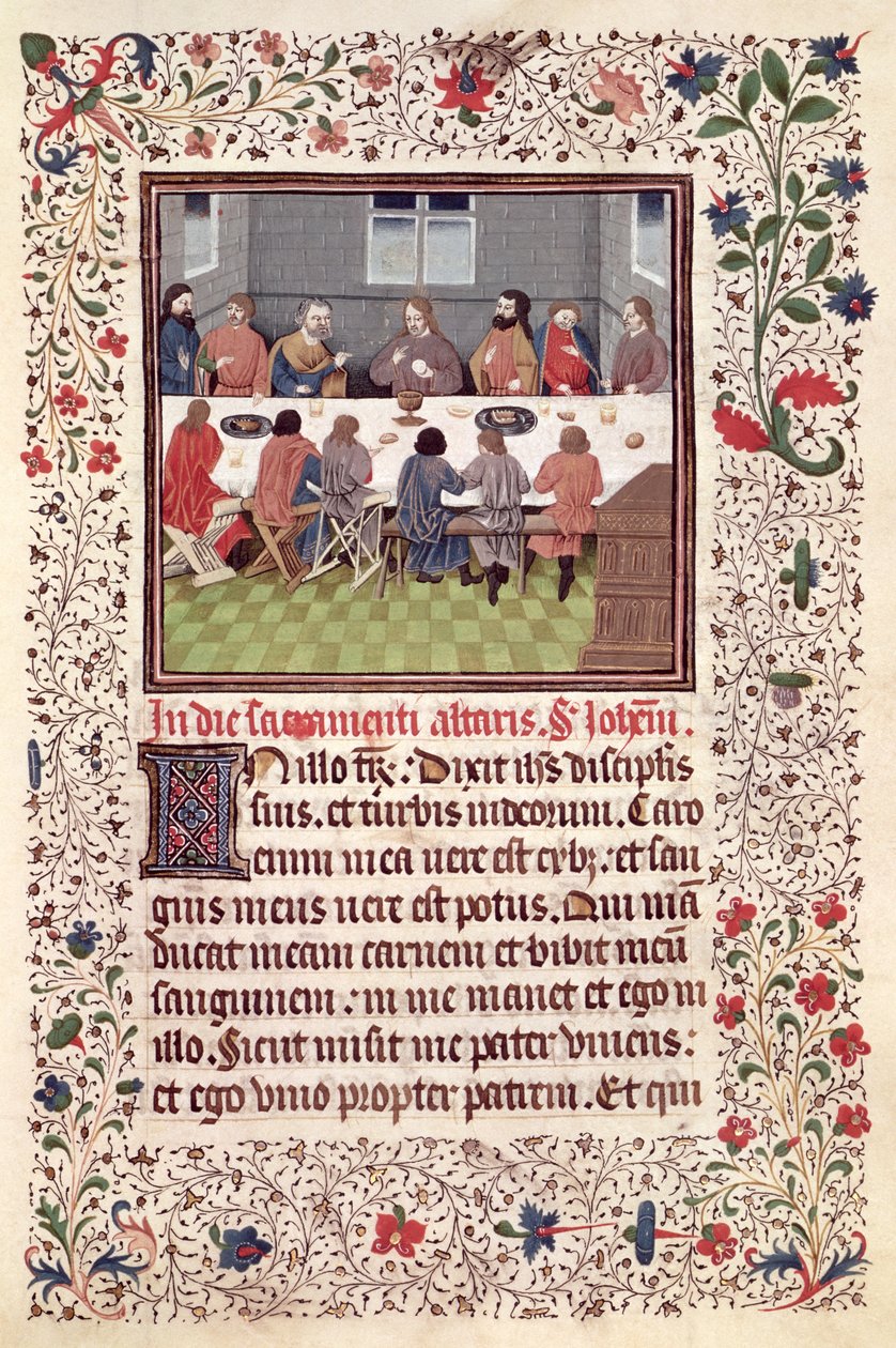 Ms 370 fol.184 Den sidste nadver af French School