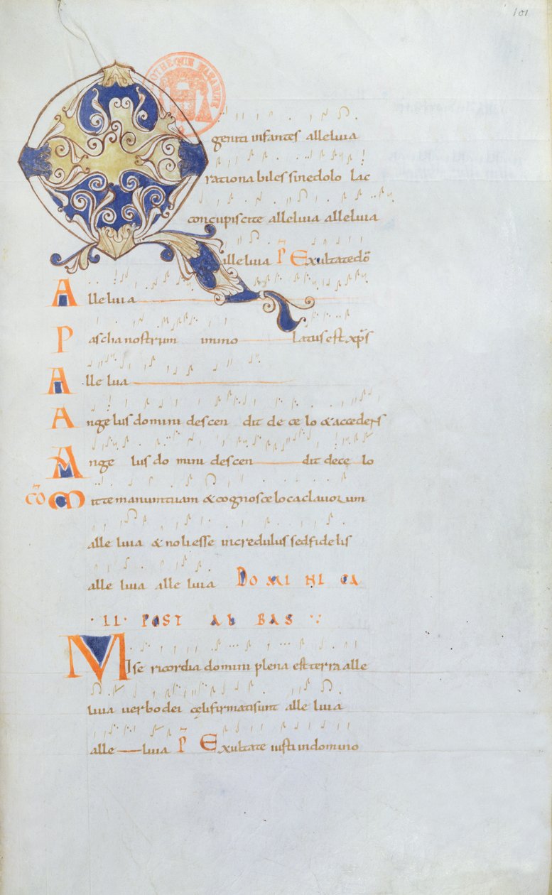 Ms 384 Antiphonary of Saint Denis Abbey, 11. århundrede af French School