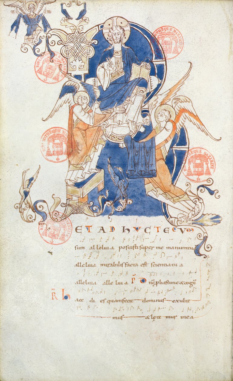 Ms 384 Christ in Glory, side fra Antiphonary of Saint-Denis af French School