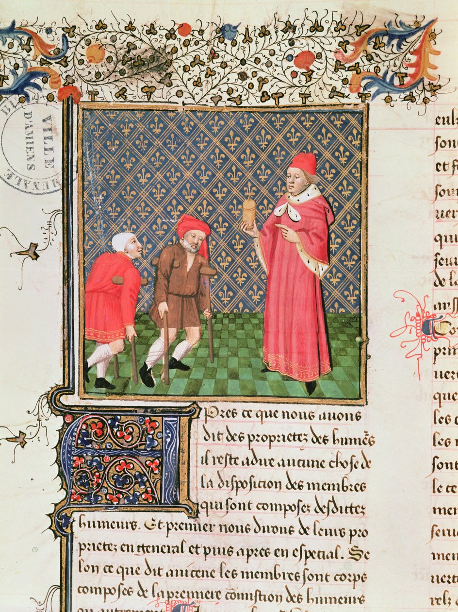 Ms 399 fol.35v Beggars, fra Bogen om tingenes egenskaber af Barthelemy langlais af French School