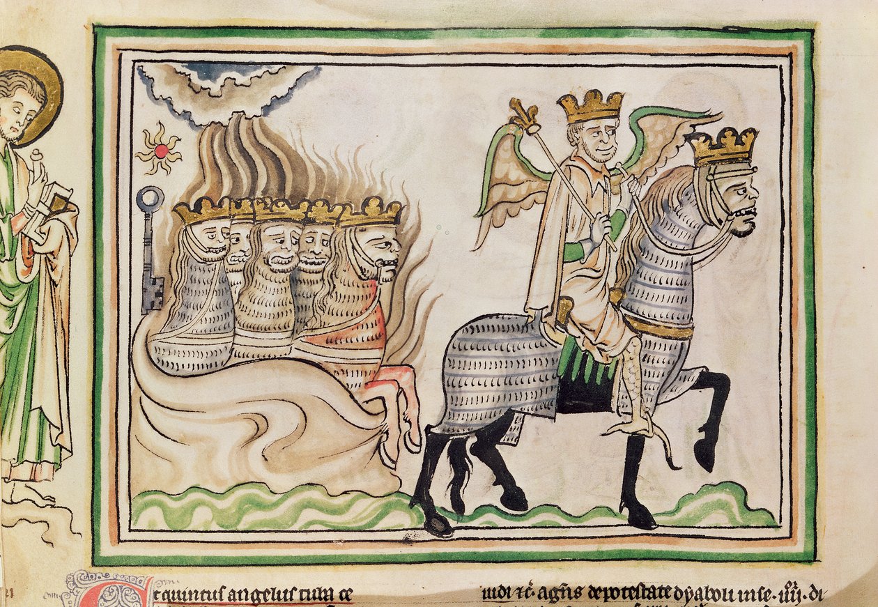 Ms 422 f.33v Satansstjernens fald af French School