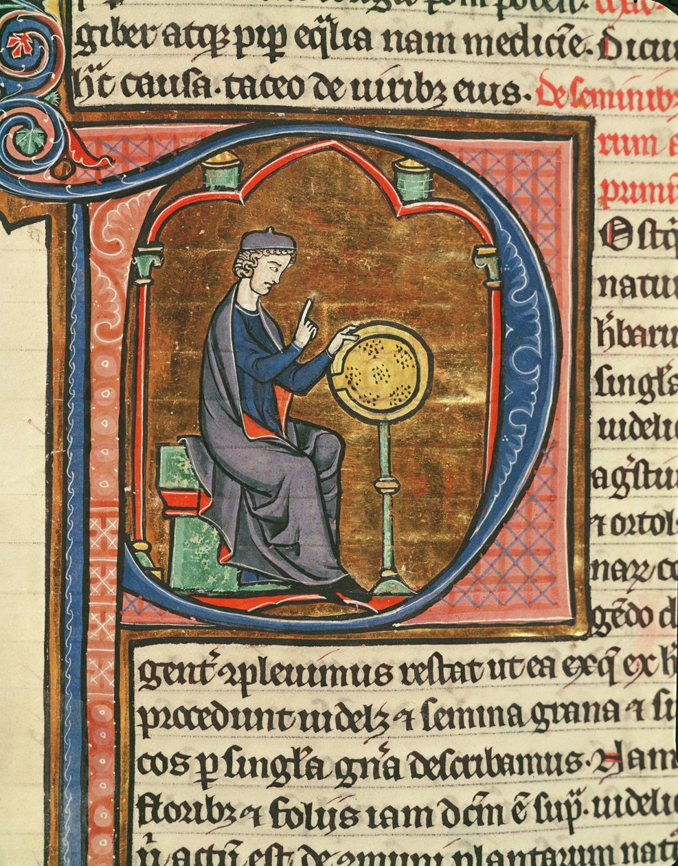 Ms 426 fol.48 Sigtende korn, fra The Mirror of Nature af Vincent de Beauvais af French School