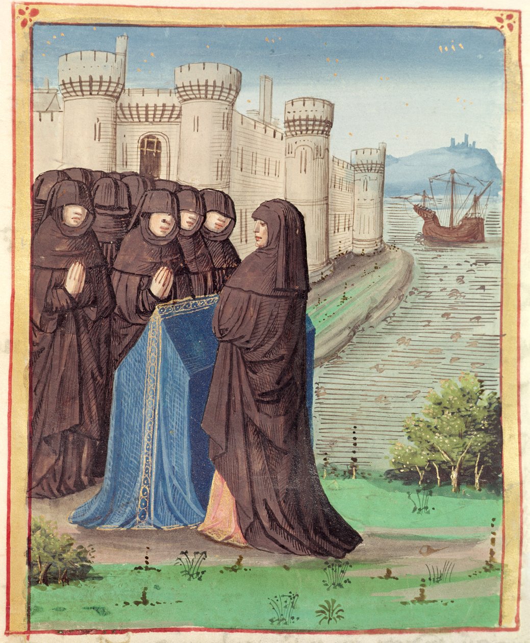 Ms 493 fol.142 Didos Funeral, fra Æneiden af Virgil med en kommentar af Servius, 1469 af French School